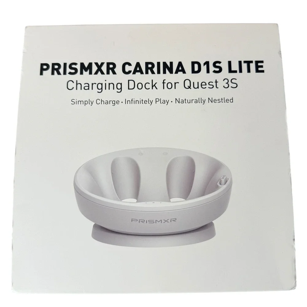PrismXR‎ Carina D1S Lite Charging Dock for Meta Quest 3S VR White P1114 NEW
